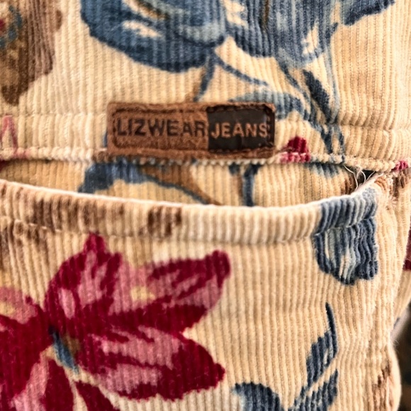 Vintage Lizwear Jeans Floral Corduroy Jacket by Liz Claiborne - Picture 7 of 15